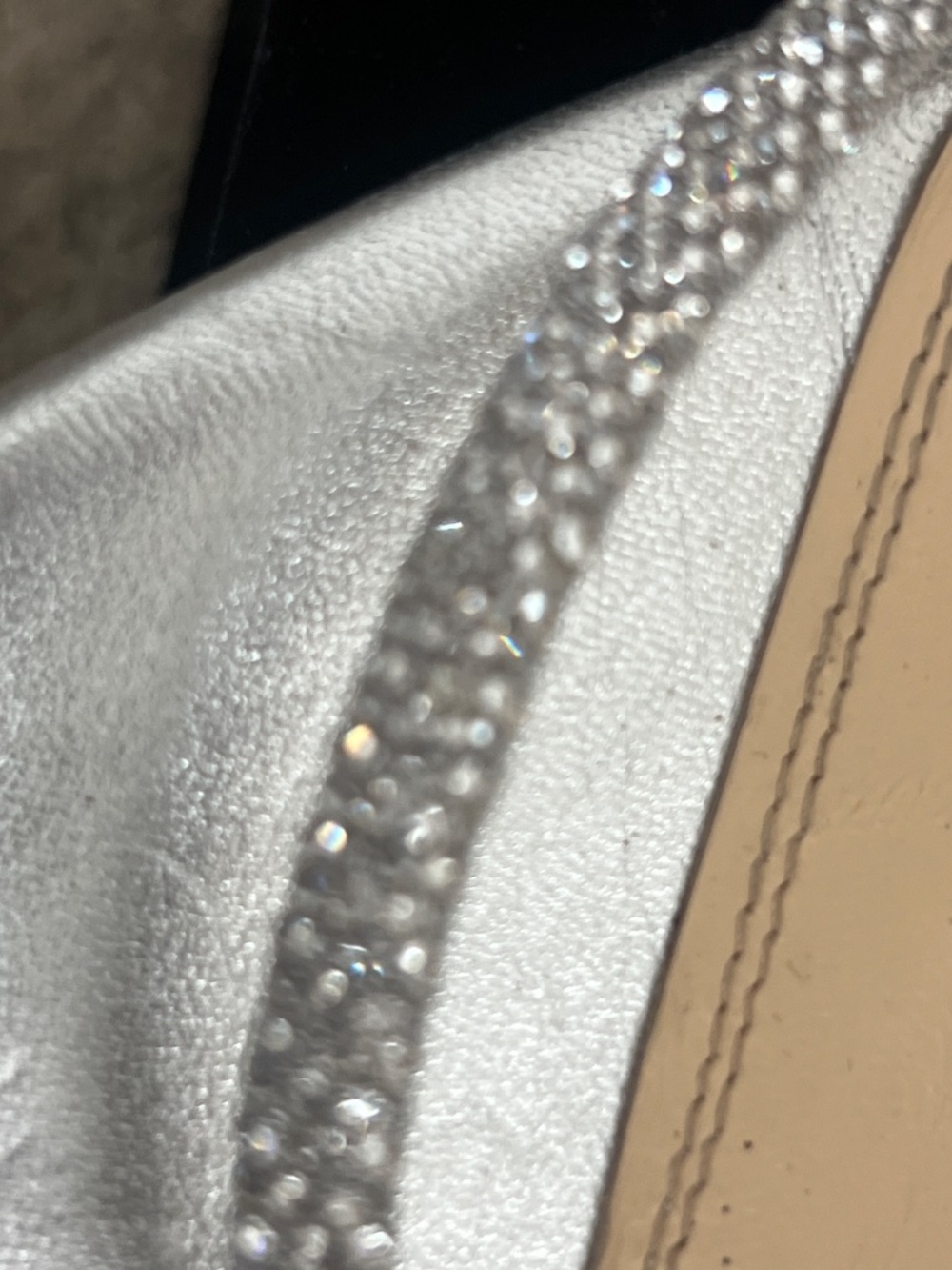 ByDose Silver Rhinestone Pointed Toe Mules - Picture 5 of 5